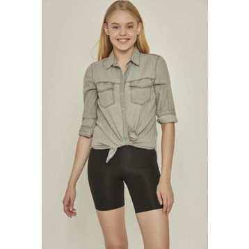 C&City C12707 Siyah Kadın Lazer Kesim Boxer Korse