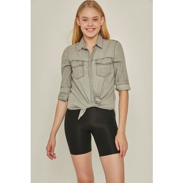 C&City C12707 Siyah Kadın Lazer Kesim Boxer Korse