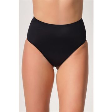 C&City C12801 Siyah Kadın Yapıştırma Yüksek Bel Lazer Slip Külot