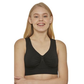 C&City C14011 Siyah Dikişsiz Sporcu Sütyen