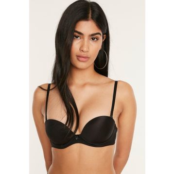 C&City C17040 Siyah Dekolte Double Push-Up Straplez Sütyen