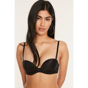 C&City C17040 Siyah Dekolte Double Push-Up Straplez Sütyen