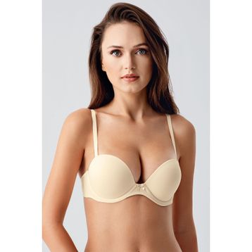 C&City C17040 Ten Dekolte Double Push-Up Straplez Sütyen