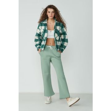 C&City Wide Leg İspanyol Paça 904 Fıstık Yeşil Kadın Eşofman Altı