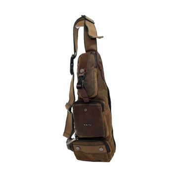Ççs 30700-KH Body Bag Kahverengi Kumaş Sırt Çantası