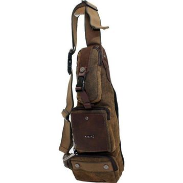 Ççs 30700-KH Body Bag Kahverengi Kumaş Sırt Çantası