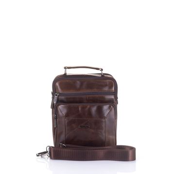 Ççs 31008 Brown Arka Bölmeli Erkek Çapraz Askılı Çantası