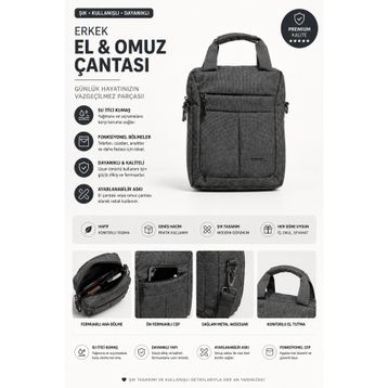 Ççs 31216 Gri Erkek El Çantası