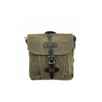 Ççs 31487 Haki Mumlanmış Kanvas Retro Omuz Çantası
