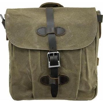 Ççs 31487 Haki Mumlanmış Kanvas Retro Omuz Çantası