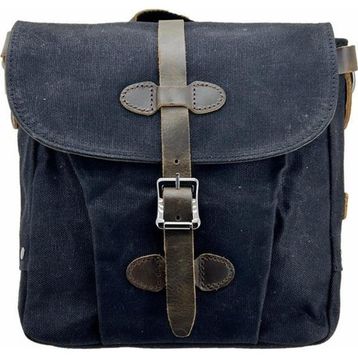 Ççs 31487 Siyah Mumlanmış Kanvas Retro Omuz Çantası