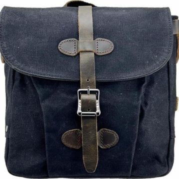 Ççs 31487 Siyah Mumlanmış Kanvas Retro Omuz Çantası