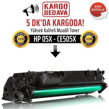 CE505X 80X HP Siyah Muadil Toner
