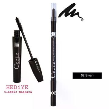 Cecile All Day Performance No:02 Siyah Eyeliner + Classic Maskara