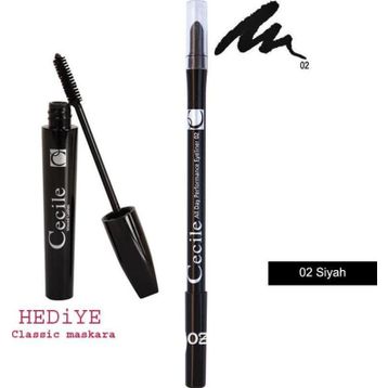 Cecile All Day Performance No:02 Siyah Eyeliner + Classic Maskara