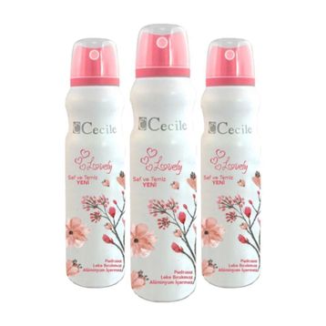 Cecile Lovely 3x150 ml Kadın Deodorant