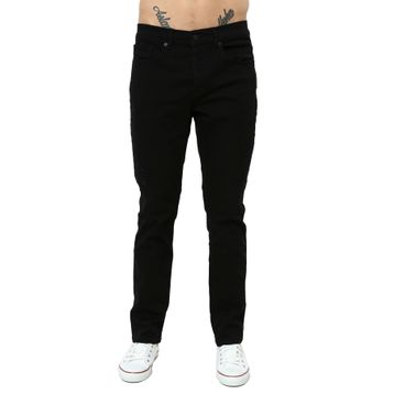 Cedy Denim C336 Yüksel Bel Bol Kesim Boru Paça Regular Fit Siyah Erkek Kot Pantolon