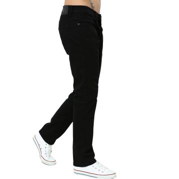 Cedy Denim C336 Yüksel Bel Bol Kesim Boru Paça Regular Fit Siyah Erkek Kot Pantolon