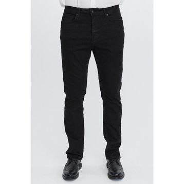 Cedy Denim C336 Yüksel Bel Bol Kesim Boru Paça Regular Fit Siyah Erkek Kot Pantolon