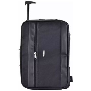 Çekçekli 42 cm Siyah Kabin Boy Seyahat ve Business Çanta