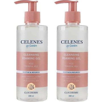 Celenes Cloudberry Hassas Ciltler 2x250 ml Yüz Yıkama Jeli