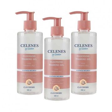 Celenes Cloudberry Hassas Ciltler 3x250 ml Yüz Yıkama Jeli