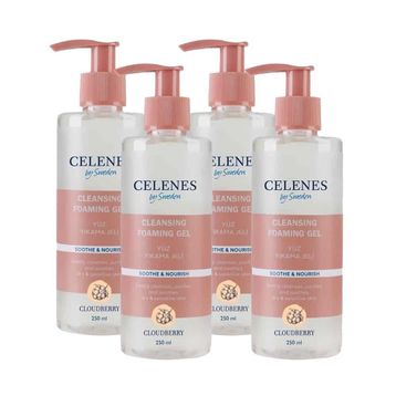 Celenes Cloudberry Hassas Ciltler 4x250 ml Yüz Yıkama Jeli