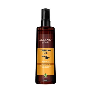 Celenes SPF15 200 ml Bronzlaştırıcı Güneş Yağı