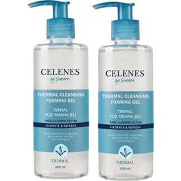 Celenes Thermal Yağlı Karma Ciltler 2x250 ml Yüz Temizleme Jeli
