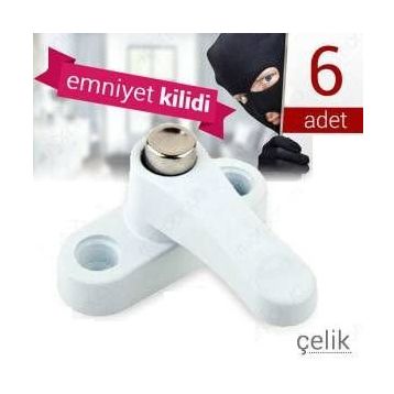 Çelik 6 Adet Pvc Kapı Pencere Emniyet Pimapen Kilidi
