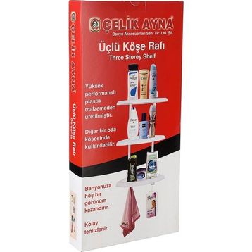 Çelik Ayna CLK133 3'lü Demonte Banyo Köşelik