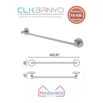 Çelik Banyo Dilek Uzun 40 CM Havluluk