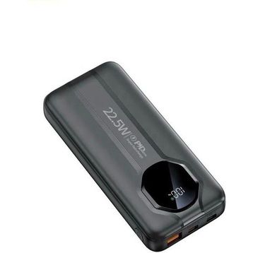 Çelikwork 5in1 10.000 mAh 22,5W Hızlı Şarj Kablolu Siyah Powerbank