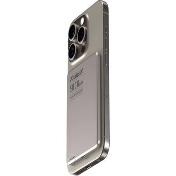 Çelikwork Quo Pro Aır 5.000 mAh Ultra Ince Kablosuz 15W Hızlı Şarj LED Tepe-C Girişli Wireless Gri Powerbank