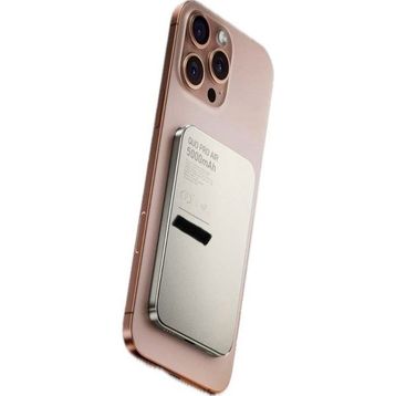Çelikwork Quo Pro Aır 5.000 mAh Ultra Ince Kablosuz 15W Hızlı Şarj LED Tepe-C Girişli Wireless Gri Powerbank