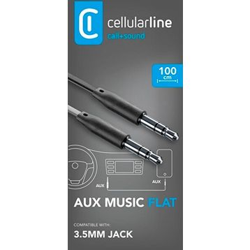 Cellular Line AUX Siyah Bağlantı Kablosu