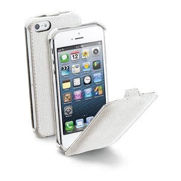 Cellular LineApple iPhone SE-5S-5 Flap Mıknatıssız Beyaz Kılıf