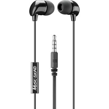 Cellularline Music Sound In-Ear Mikrofonlu Kablolu Kulak İçi Siyah Kulaklık