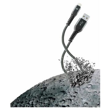 Cellularline Tetra Force Siyah 1 m Lightning Kablo