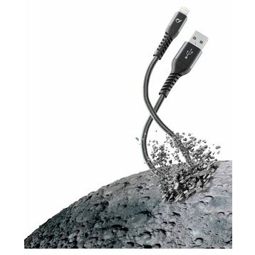 Cellularline Tetra Force Siyah 2 m Lightning Kablo