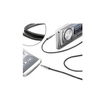 Celly LINEIN35TEXBK 3.5 mm Siyah Örgü Ses Kablosu