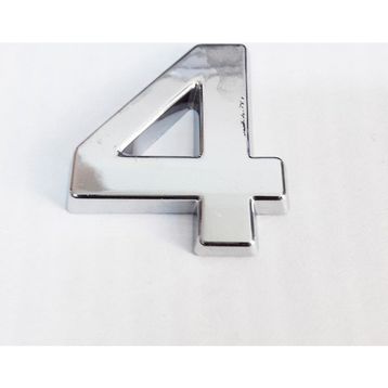 Cemax 3.75 cm Krom Yapışkanlı 4 Rakamı