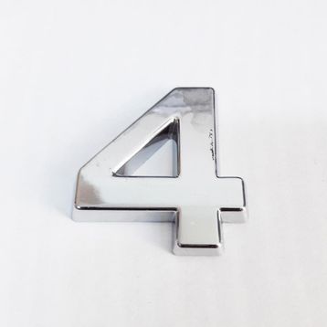 Cemax 3.75 cm Krom Yapışkanlı 4 Rakamı