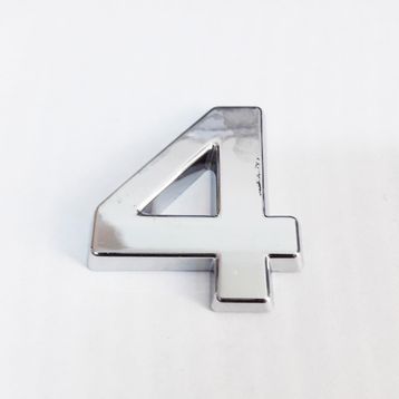 Cemax 3.75 cm Krom Yapışkanlı 4 Rakamı