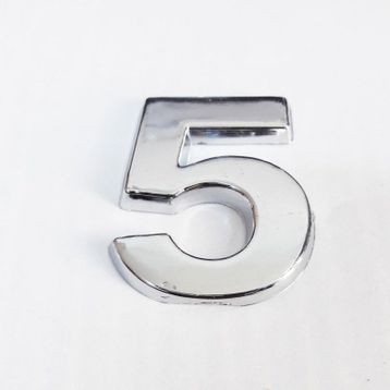 Cemax 3.75 cm Krom Yapışkanlı 5 Rakamı