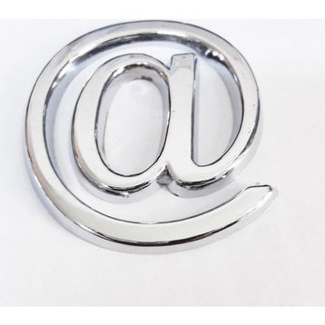 Cemax 3.75 cm Krom Yapışkanlı @ İşareti
