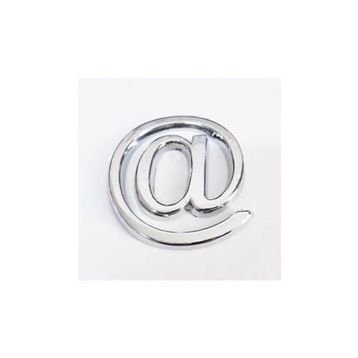 Cemax 3.75 cm Krom Yapışkanlı @ İşareti