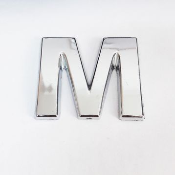 Cemax 3.75 cm Krom Yapışkanlı M Harfi