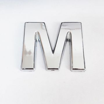 Cemax 3.75 cm Krom Yapışkanlı M Harfi