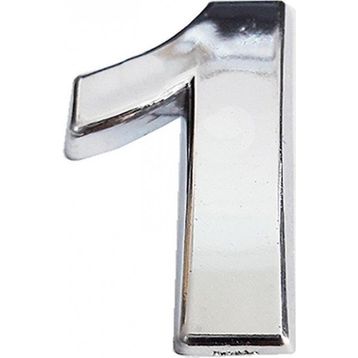 Cemax 5 cm Krom Yapışkanlı 1 Rakamı